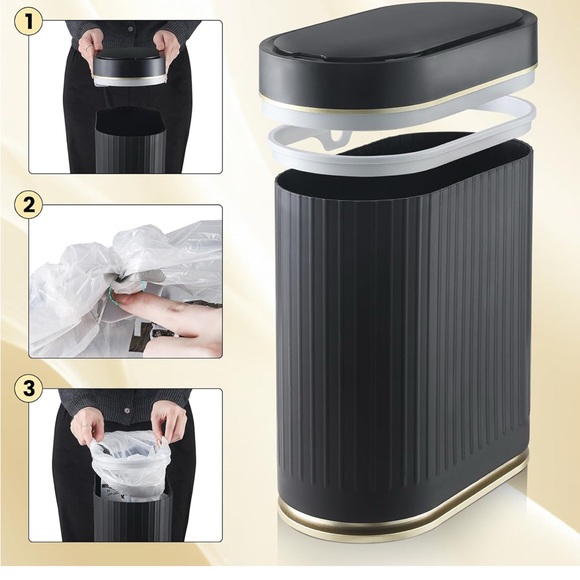 Butterfly Lid Sensor Trash Can NWT - Picture 6 of 9